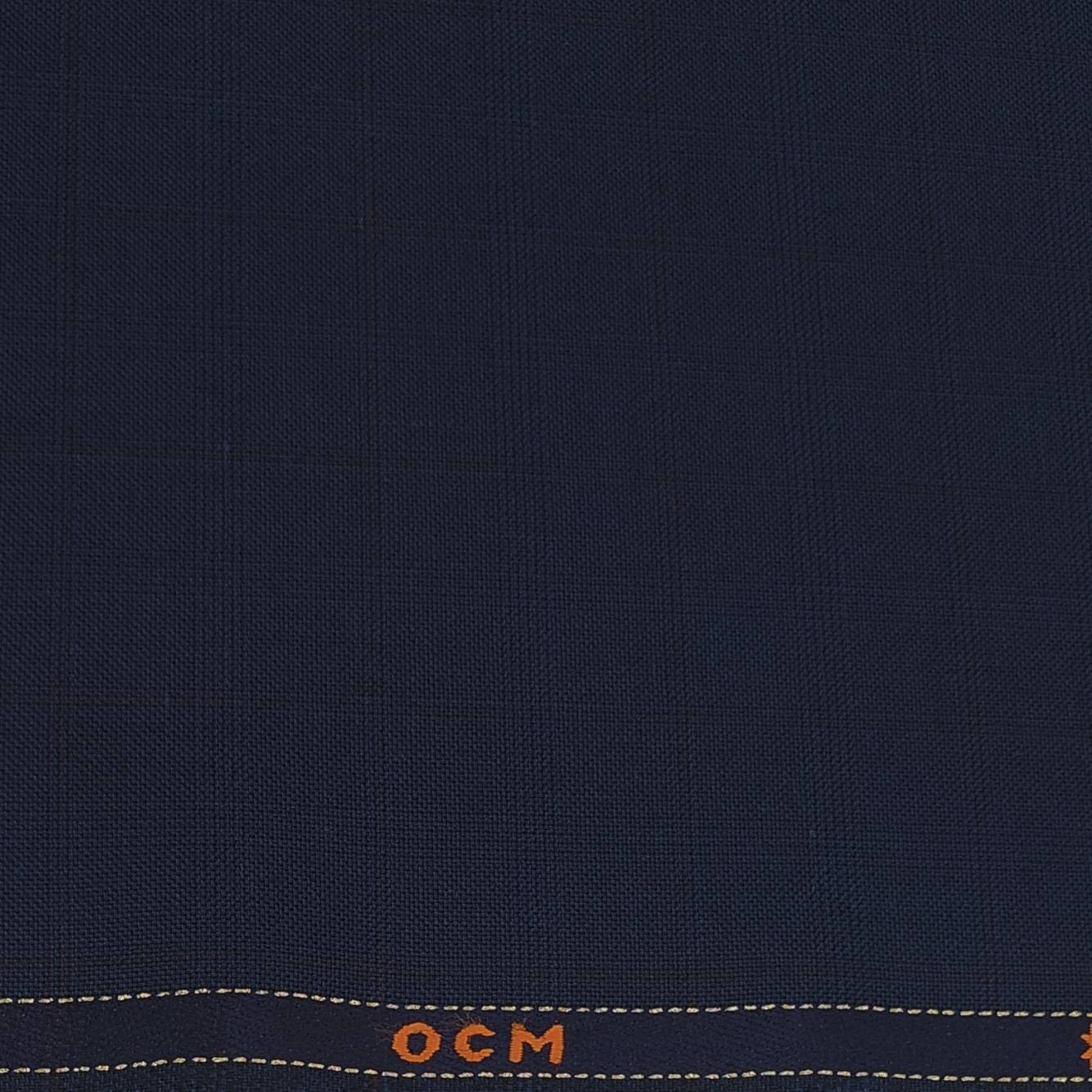 Trouser Fabric OCM Wool Blended Mild Broad Check Colour Neavy Blue